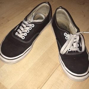 Black and white authentic vans